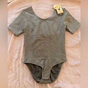 NWT XL Shapermint Essentials Grey Short Sleeve Bodysuit
